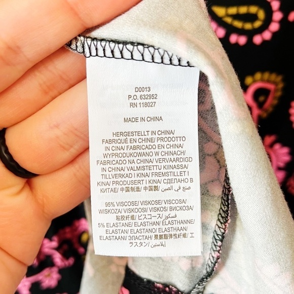 Boden NEW Women’s Evelyn Jersey Midi Dress Azalea Intricate Paisley Black 10L - Picture 15 of 16